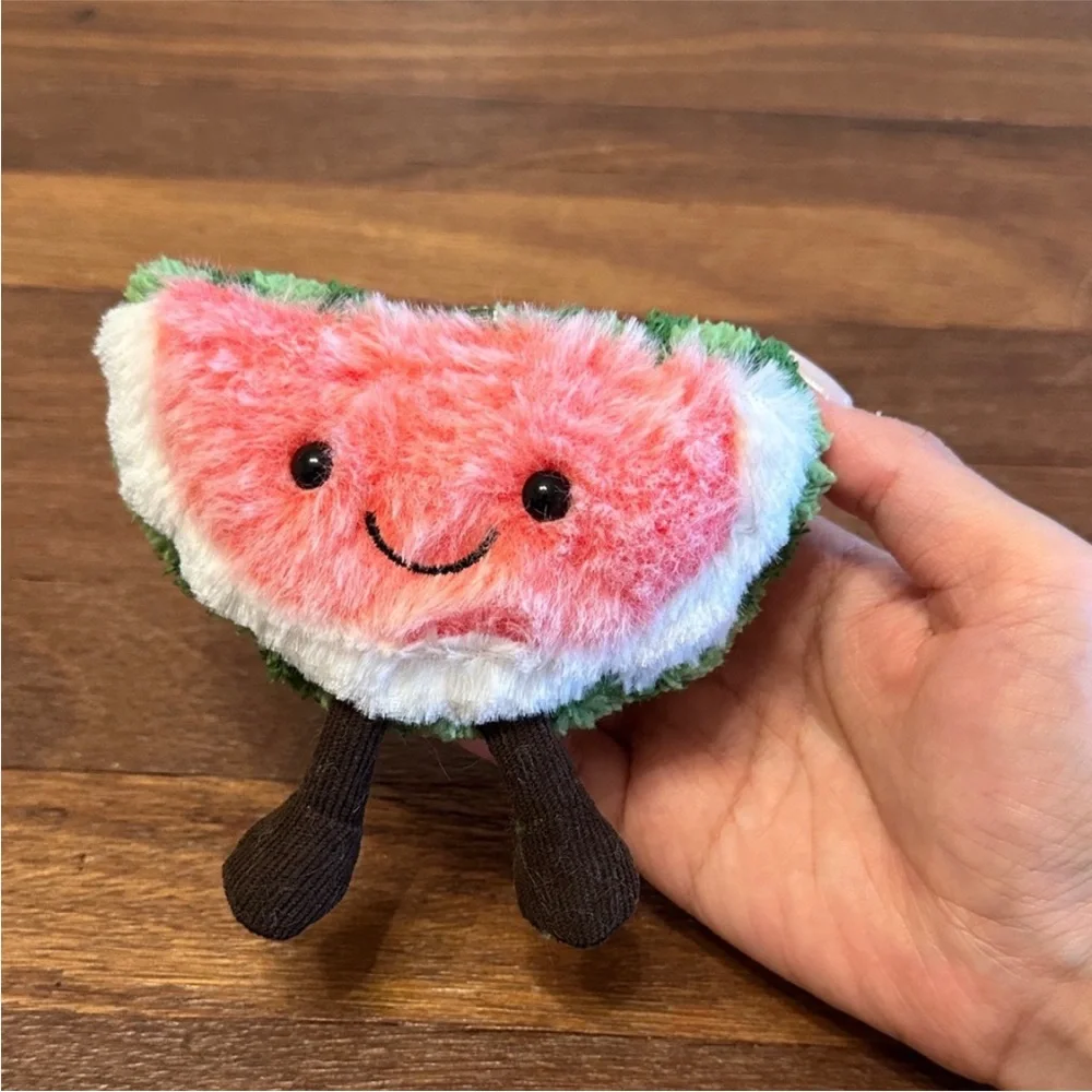 Watermelon Plush Keychain Cute Fruit Stuffed Bag Charm Soft Kawaii Gift